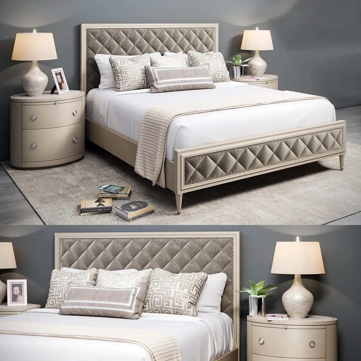 furniture - Bed Caracole Diamonds are Forever 3D Model