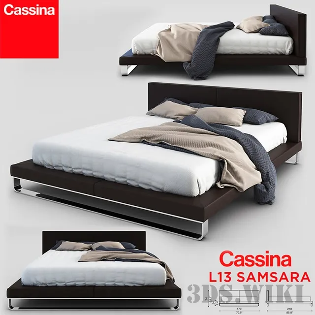 furniture - Bed Cassina L13 SAMSARA 3D Model