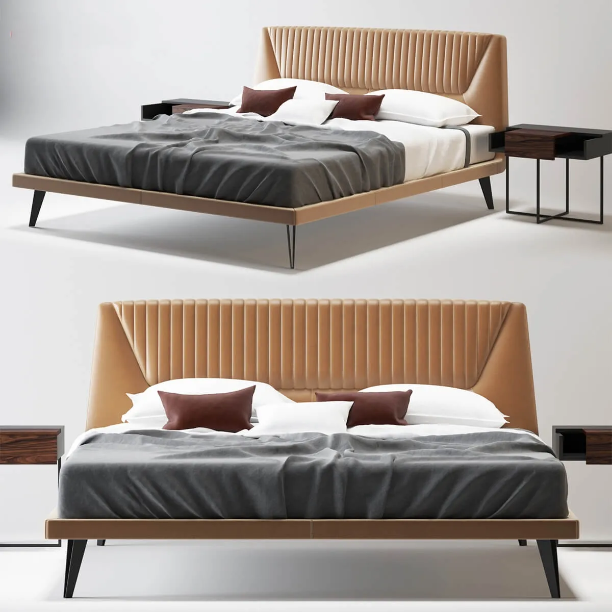 furniture - Bed Cattelan Italia Amadeus 3D Model