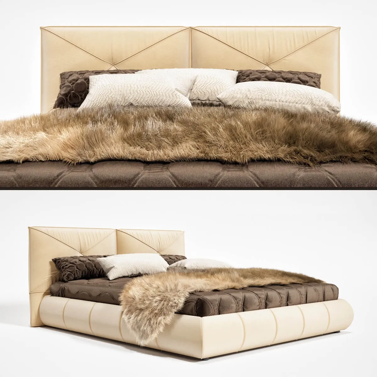 furniture - Bed Catun Bontempi 3D Model