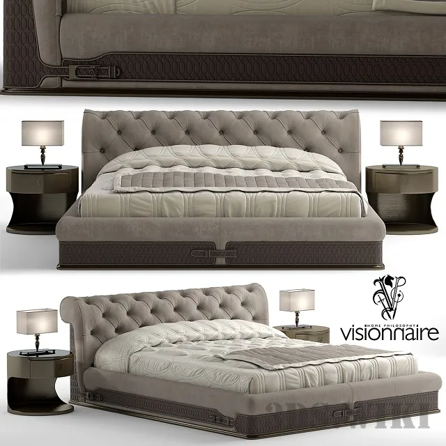 furniture - Bed Chester Laurence IPE Cavalli (Visionnaire) 3D Model