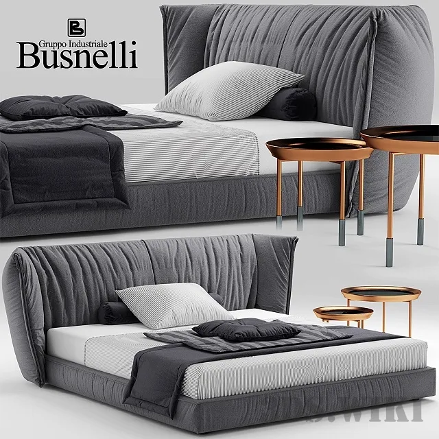 furniture - Bed Cinova by Busnelli SEDONA 3D Model