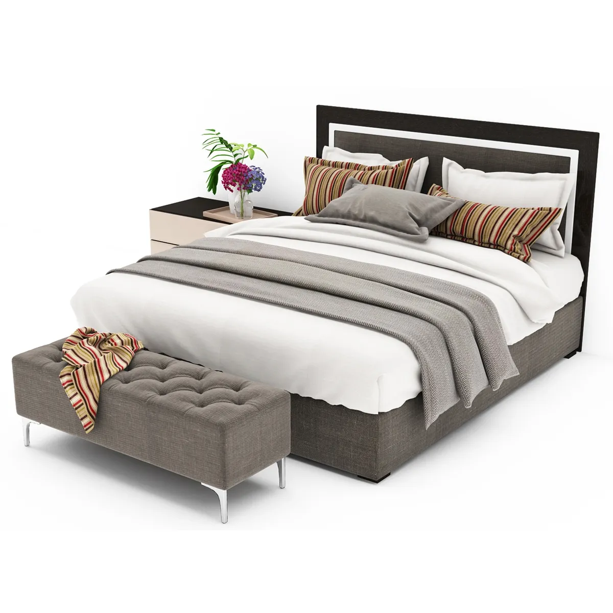 furniture - Bed collection 48 3D Model