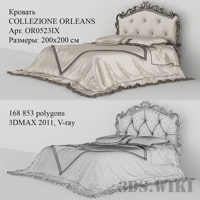 furniture - Bed COLLEZIONE ORLEANS OR0523IX 3D Model