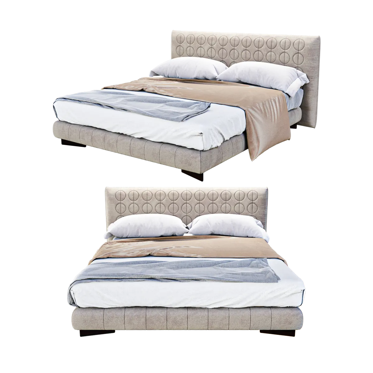 furniture - Bed Curtis 3D Model