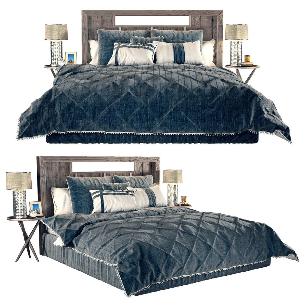 furniture - Bed Drucilla Comforter 181 3D Model