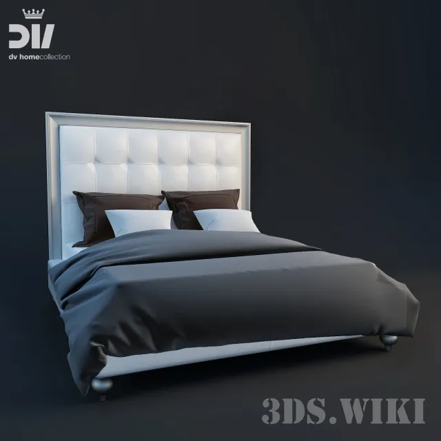 furniture - Bed DV Home Bed Contrast 3D Model