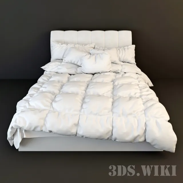 furniture - Bed Florence (Florence Laguna) 3D Model