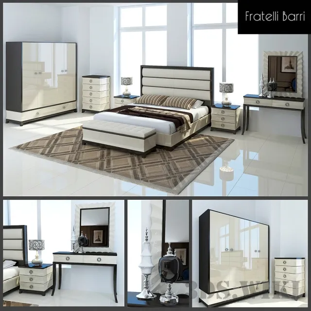 furniture - Bed FRATELLI BARRI PRATO 3D Model