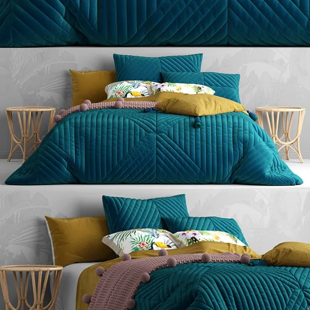 furniture - Bed from bedding adairs australia 4 3D Model