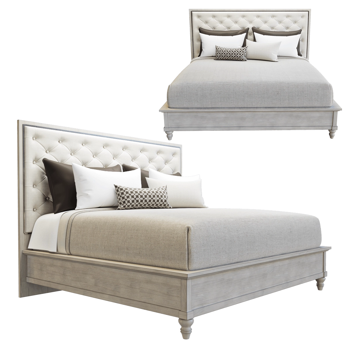 furniture - Bed from Oyster Bay collection 3D Model