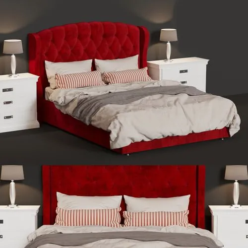 furniture - Bed Genoa 3D Model