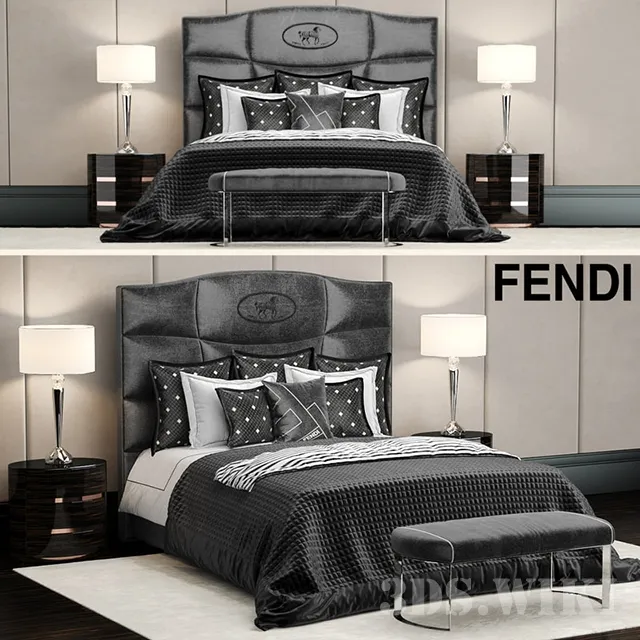 furniture - Bed George Fendi Casa 3D Model