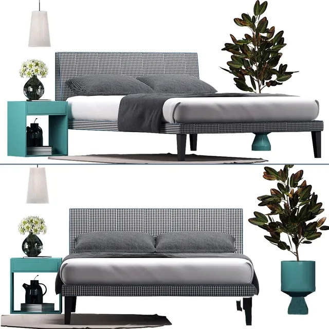 furniture - Bed Gervasoni Letti and  Co 3D Model