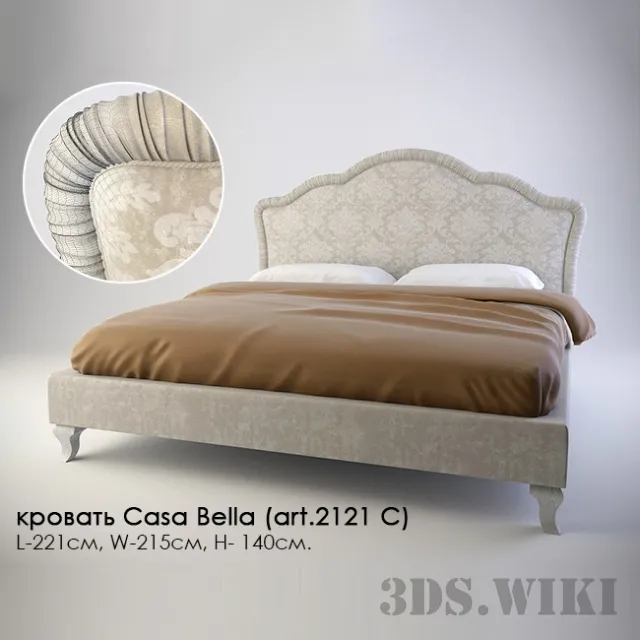 furniture - Bed Giorgiocasa Casa Bella (art.2121 C) 3D Model