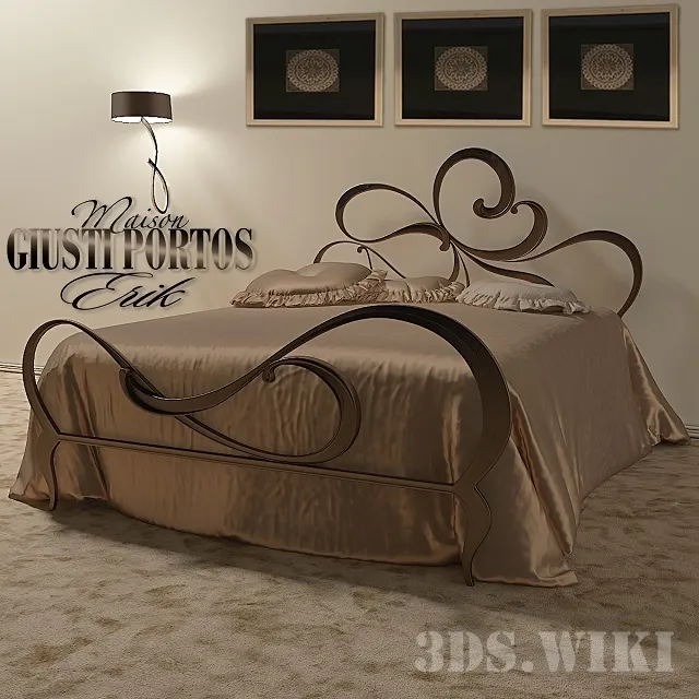 furniture - Bed Giusti Portos Erik 3D Model