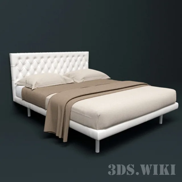 furniture - Bed HAVANA La Falegnami 3D Model