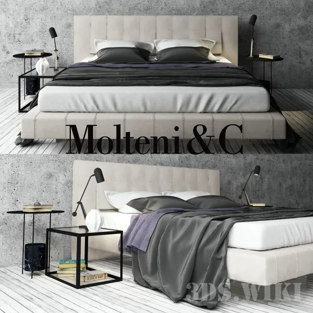 furniture - Bed HIGH-WAVE By Molteni & C 3D Model