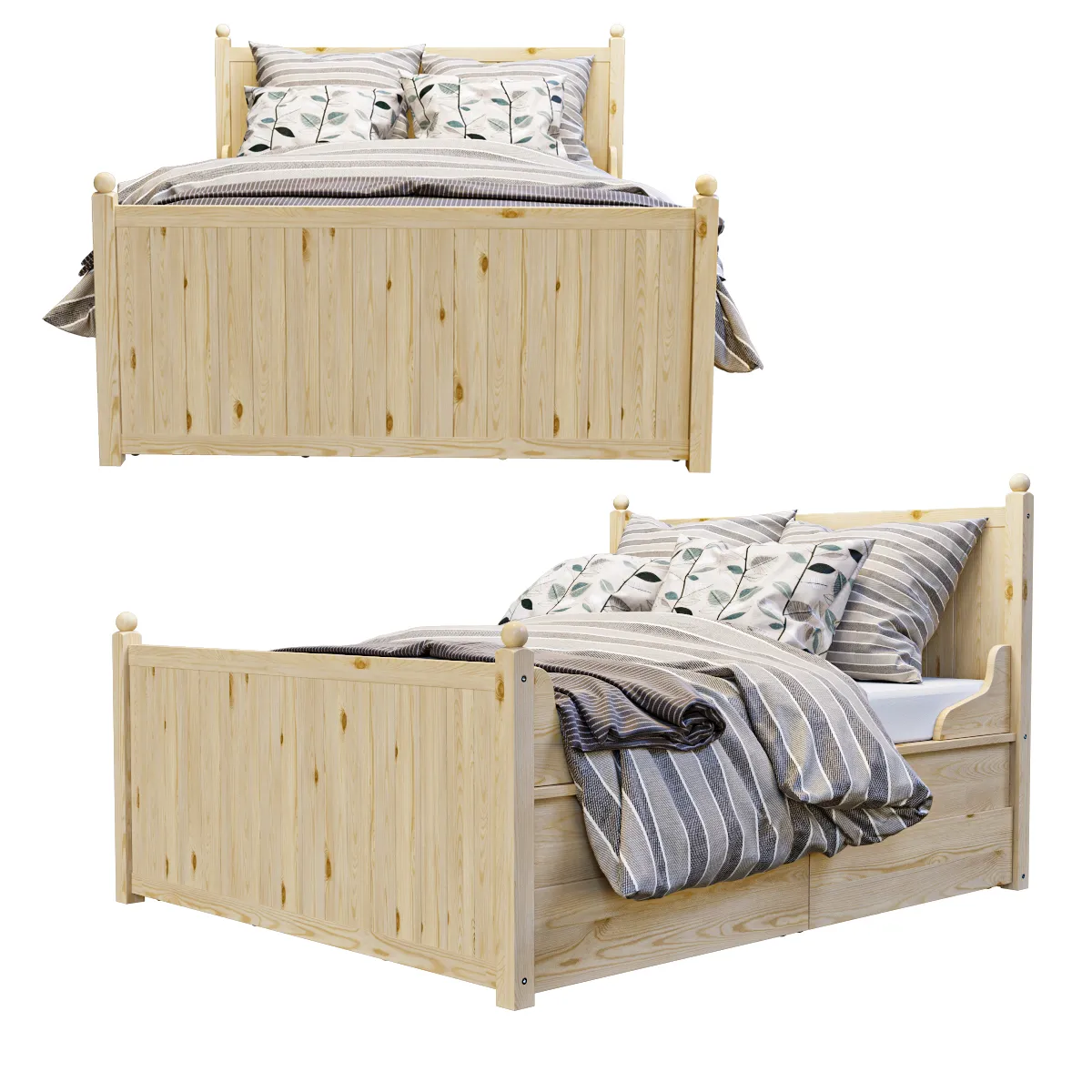 furniture - Bed Hurdal 3D Model