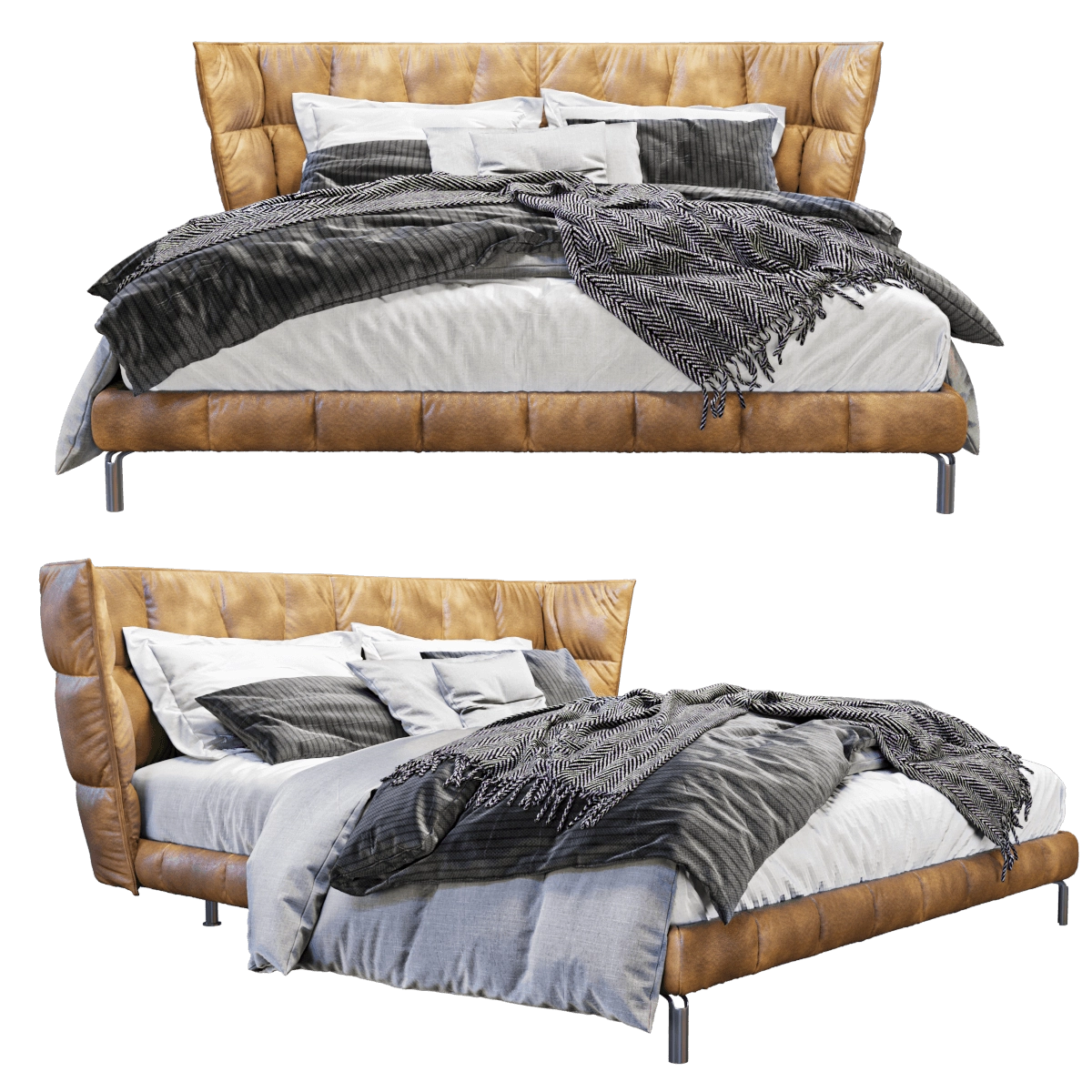 furniture - Bed Husk 3D Model