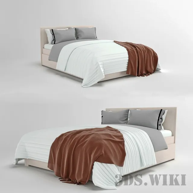 furniture - Bed IKEA "Brusali" 3D Model