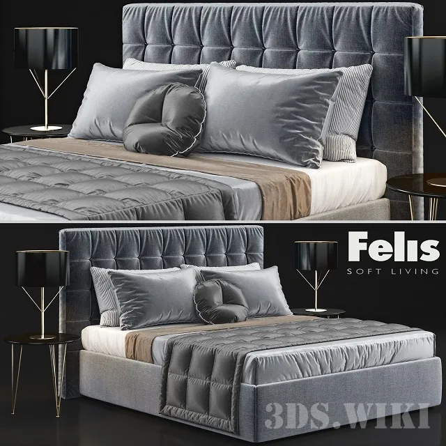 furniture - Bed KARL By Felis 3D Model