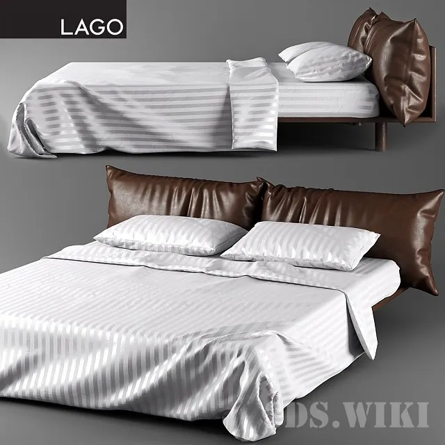 furniture - Bed KUSSIN Lago 3D Model