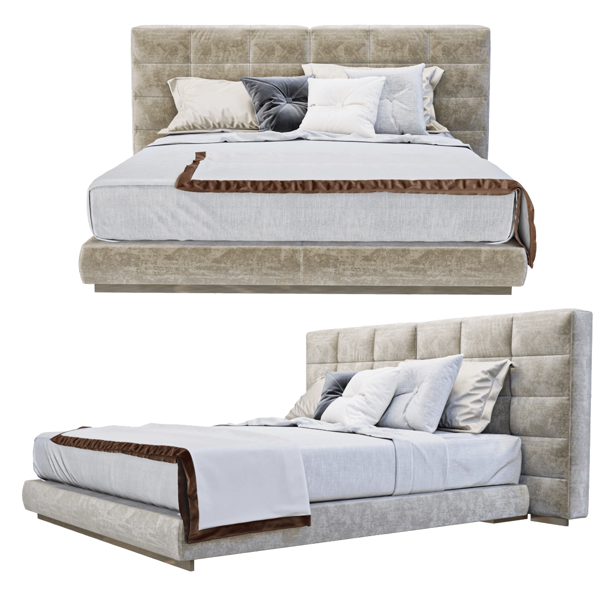 furniture - Bed Lawrence 3D Model