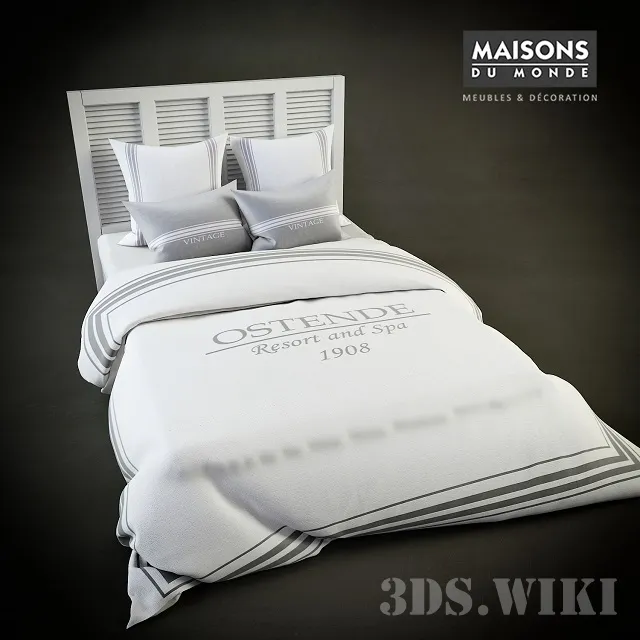 furniture - Bed linen Maisons Du Monde 2 3D Model