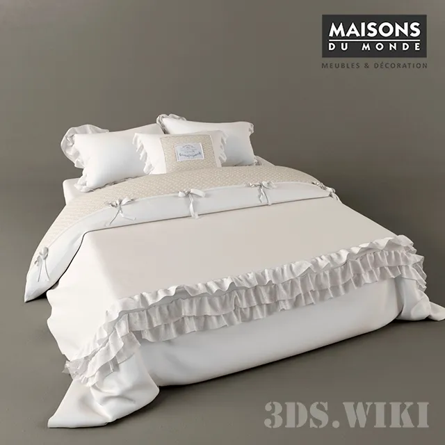 furniture - Bed linen Maisons Du Monde 3 3D Model
