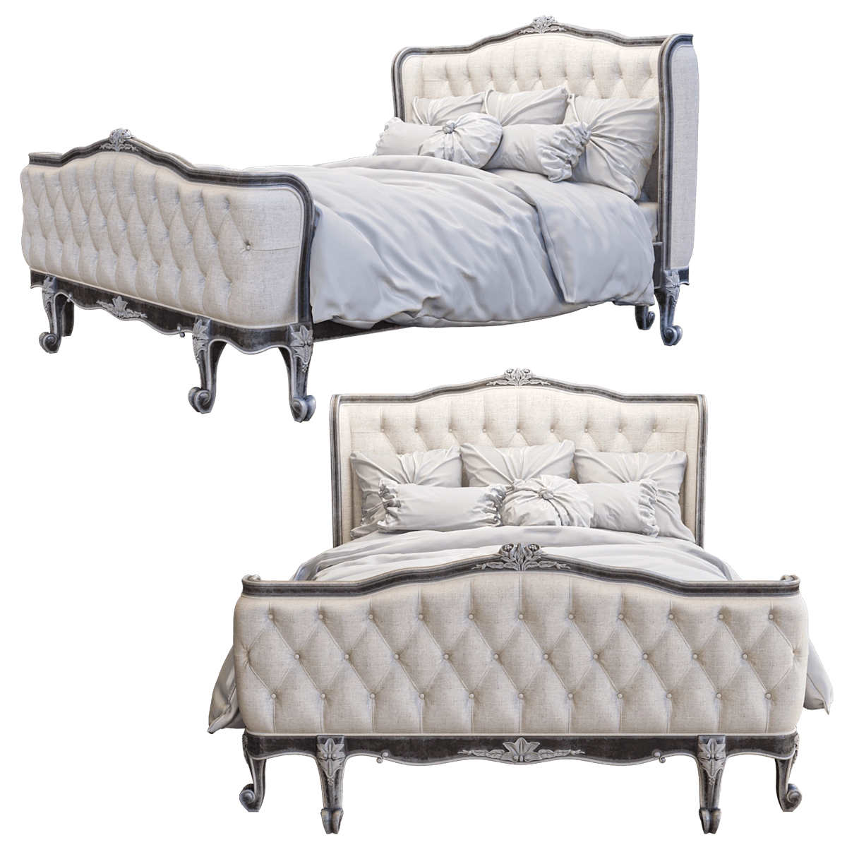 furniture - Bed Lit D'Amour 3D Model