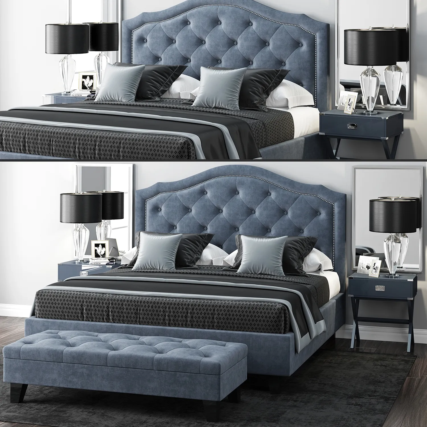 furniture - Bed LuXeo 210 3D Model