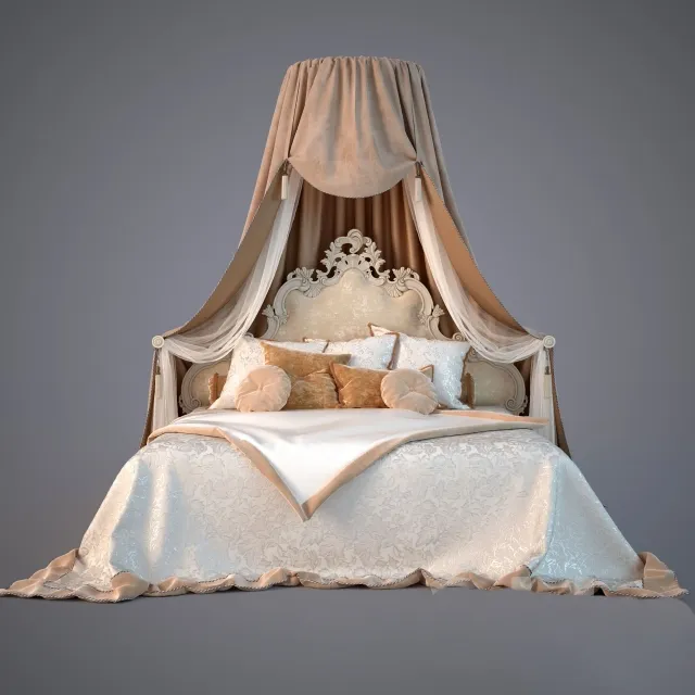 furniture - Bed Mademoiselle Bolzan 3D Model