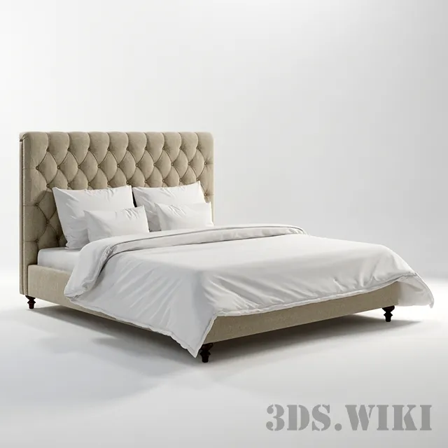 furniture - Bed MADLEN KING SIZE BED Gramercy Home 3D Model