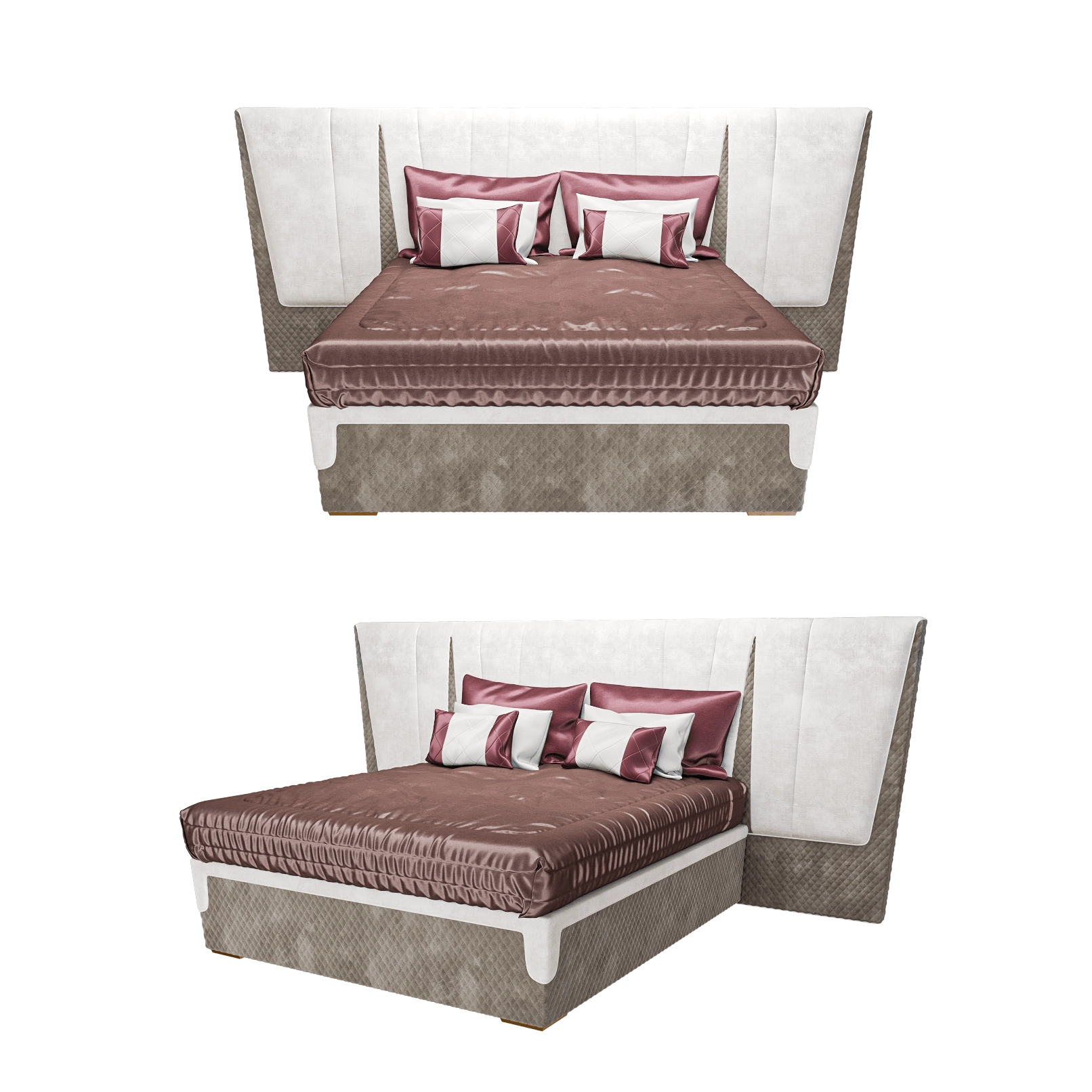 furniture - Bed Majestic XL 3D Model