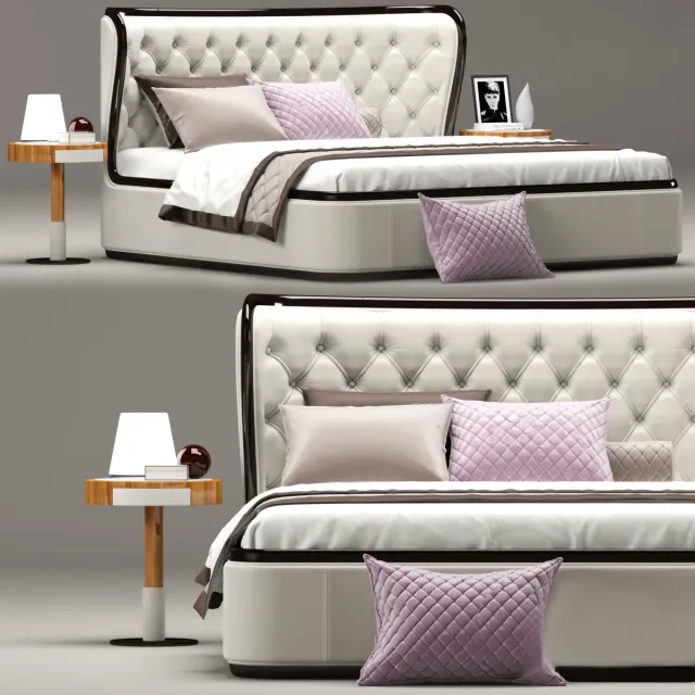 furniture - Bed Margot 02 3D Model