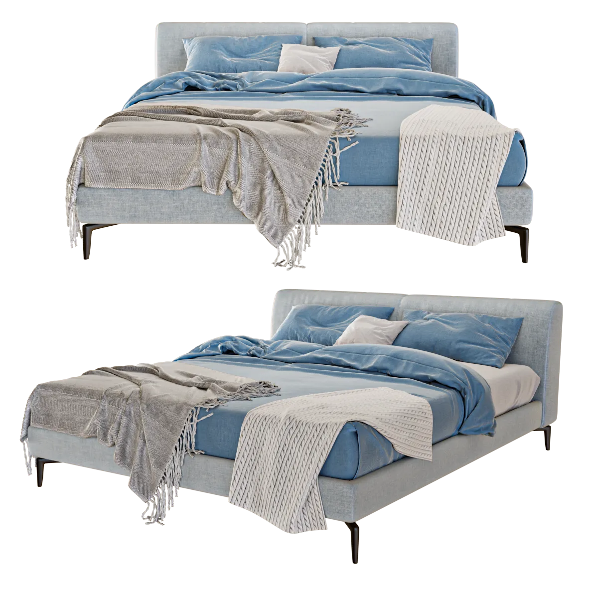 furniture - Bed Margot 3D Model