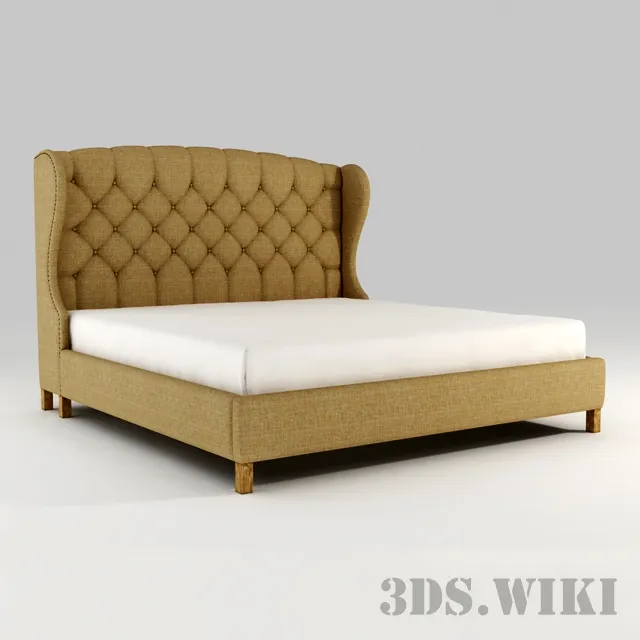 furniture - Bed MERIDIAN WING KING 3D Model