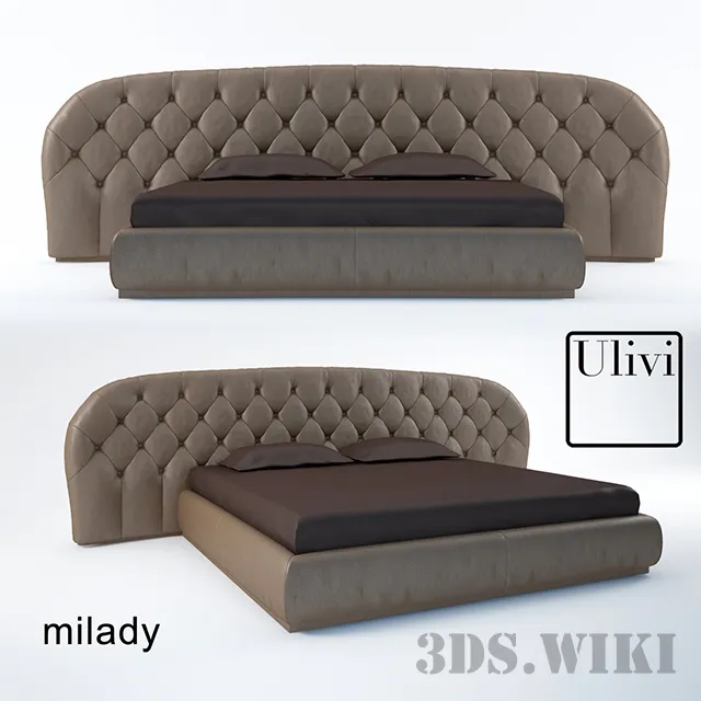 furniture - Bed Milady Ulivi Salotti 3D Model