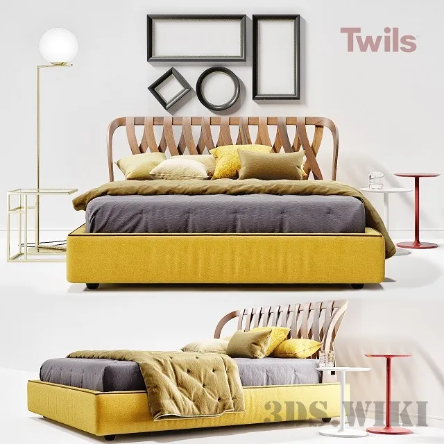 furniture - Bed NATURAL By Twils 3D Model
