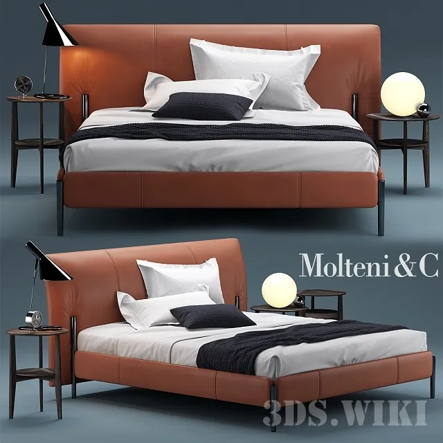 furniture - Bed NICK Molteni & C 3D Model
