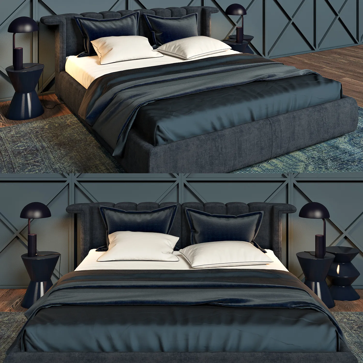 furniture - Bed Novaluna PRINCE 3 3D Model
