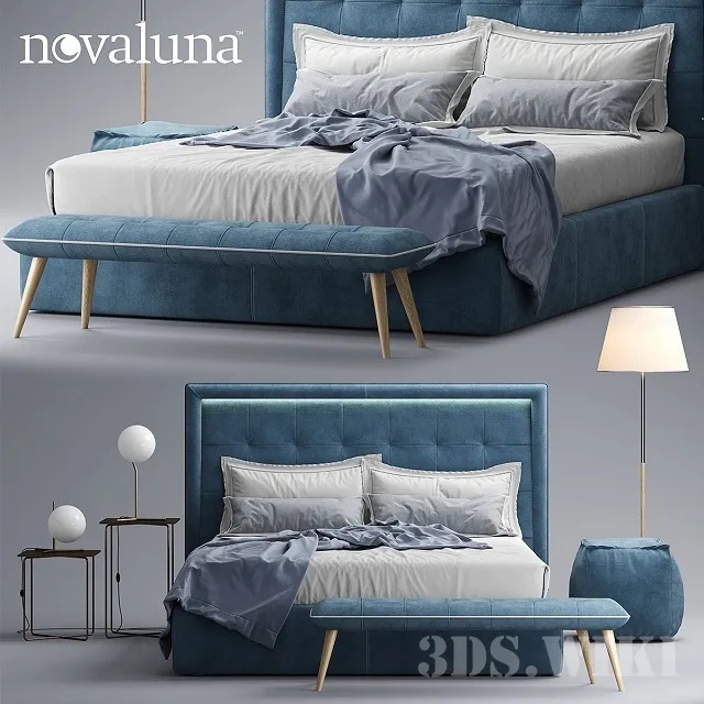 furniture - Bed Novaluna PRINCE 3D Model