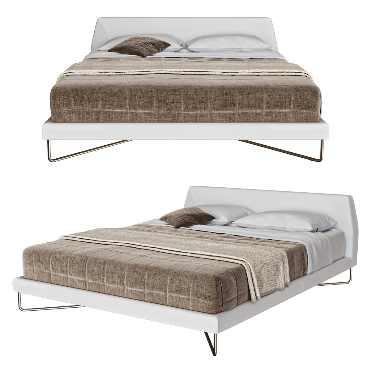 furniture - Bed Novamobili Chocolate 3D Model