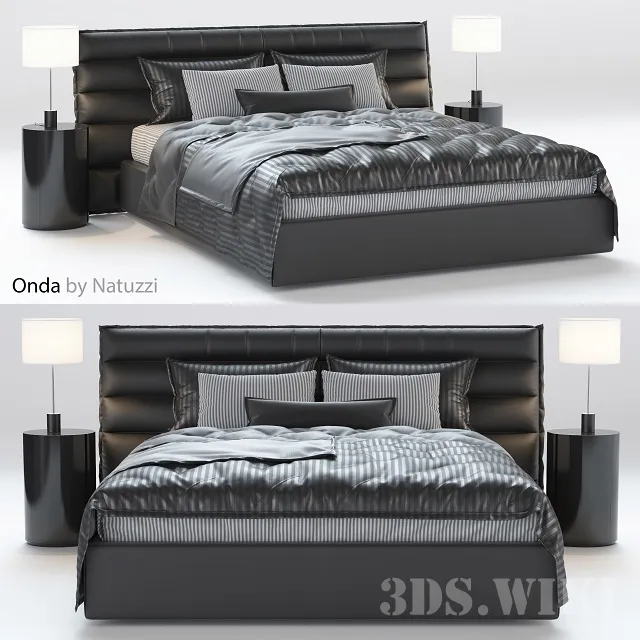 furniture - Bed Onda by Natuzzi 3D Model