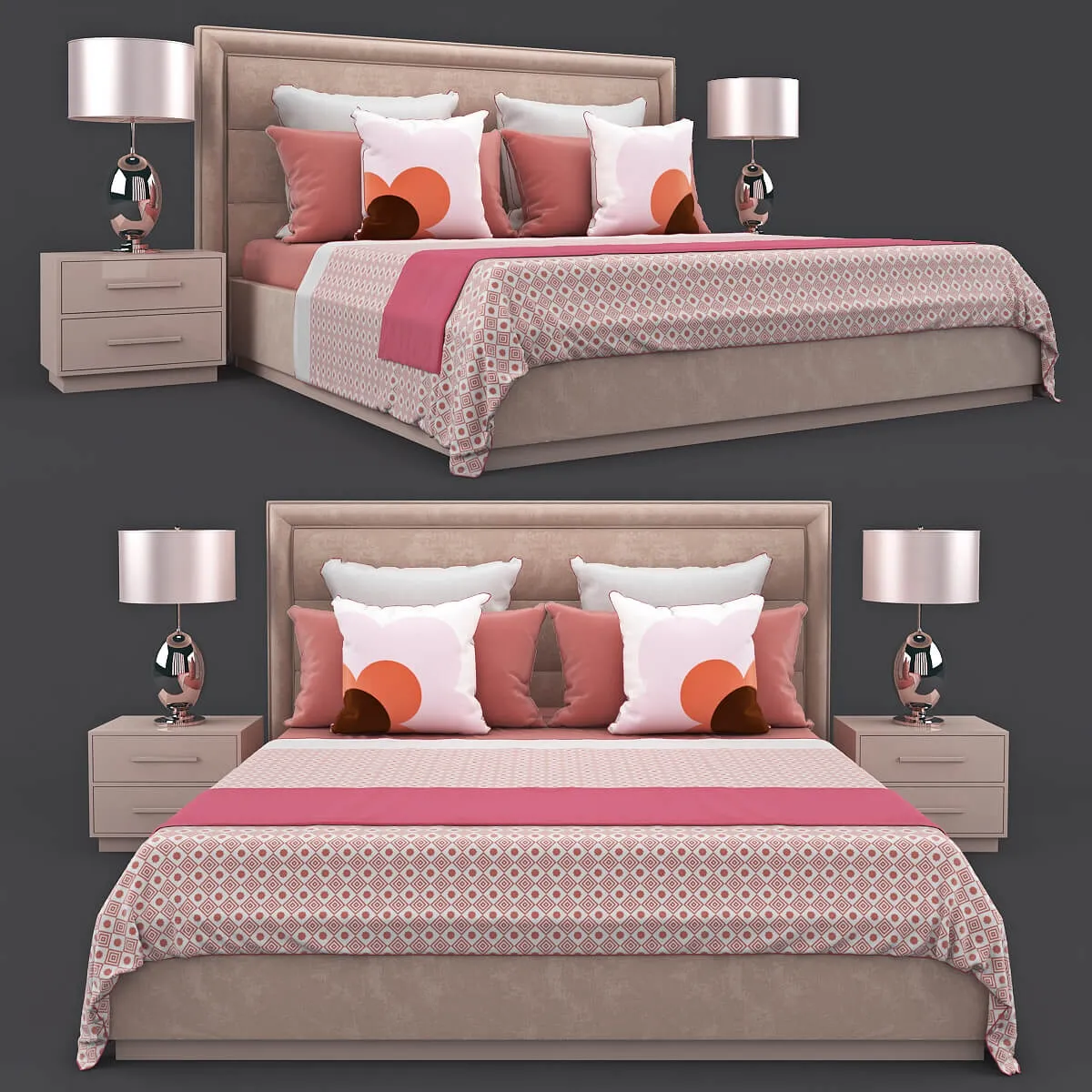 furniture - Bed Ours 3D Model
