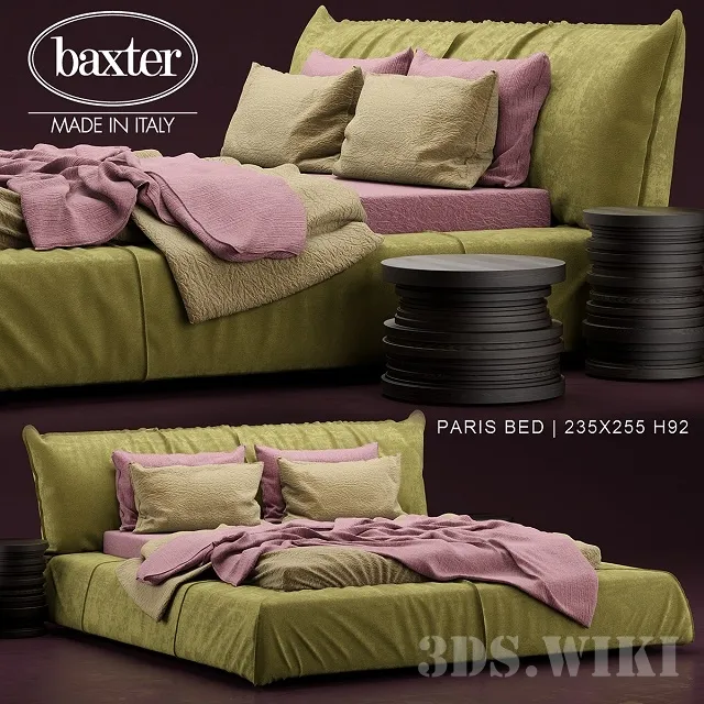 furniture - Bed PARIS By BAXTER 3D Model