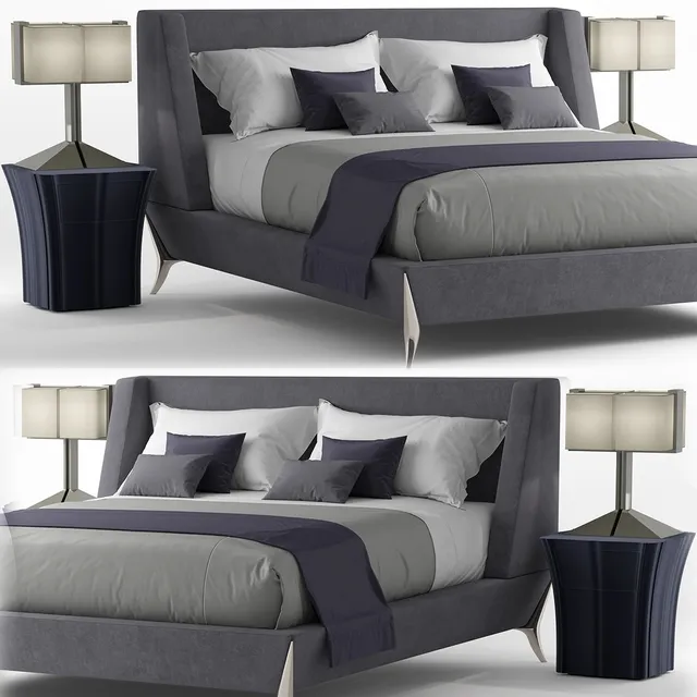 furniture - Bed paul mathieu gem 3D Model