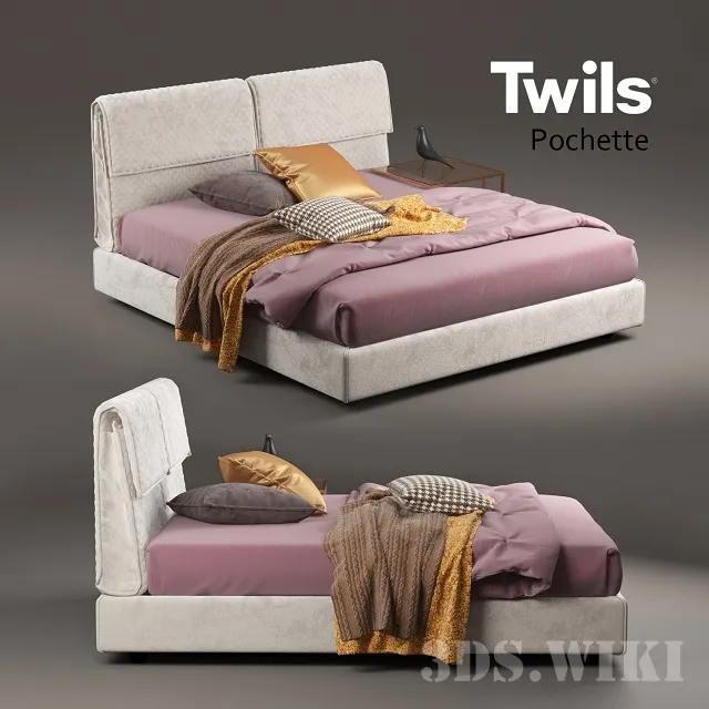 furniture - Bed POCHETTE By Twils 3D Model