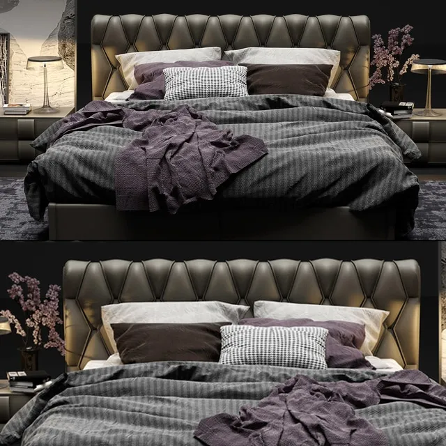 furniture - Bed Poltrona Frau Bluemoon 3D Model